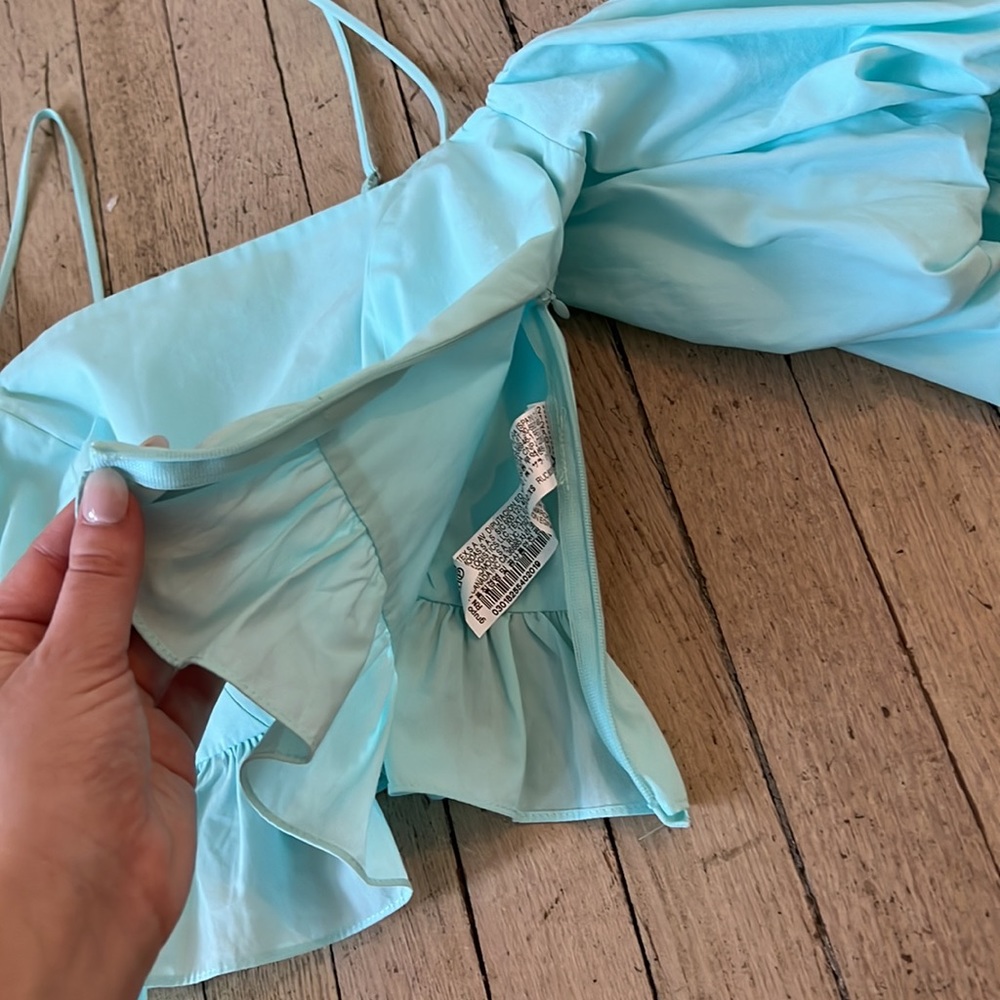 NWOT Zara Puff Sleeve Top - Picture 5 of 8